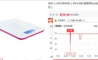 乐心（LIFESENSE）GKS-866 厨房秤 电子称 烘焙秤 （玫红色） 29.9元，日常59元